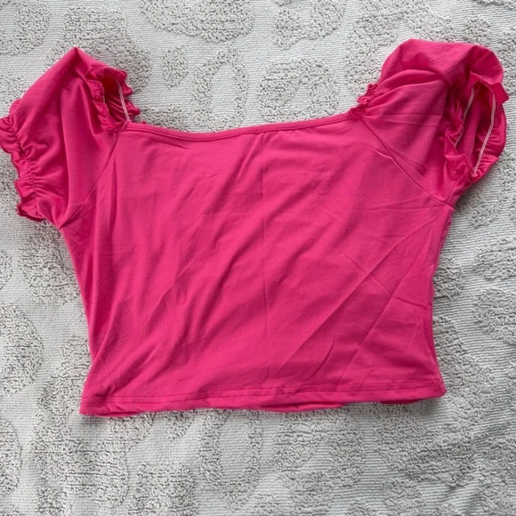 SHEIN Women's Pink Ruched Top - Picture 5 of 7